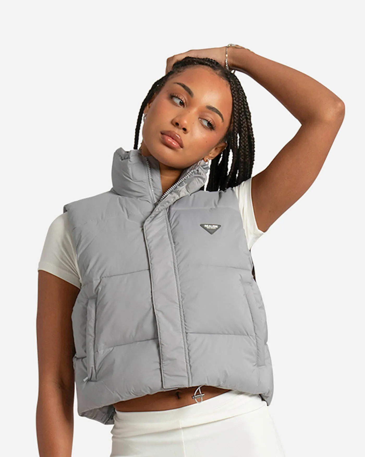 SSS REALISM TARA PUFFER VEST WMNS SATIN GREY