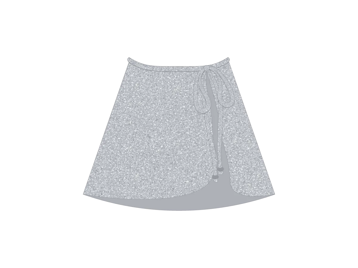 Stormy Shimmer Wrap Skirt