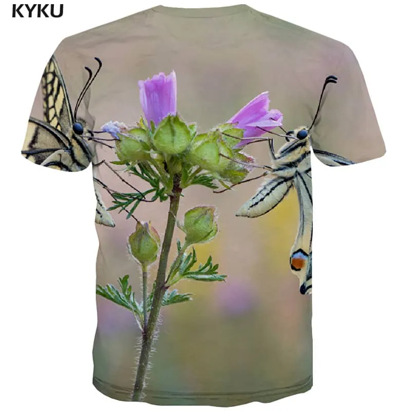 t shirt insect tee top plant beautiful art costume men Casual