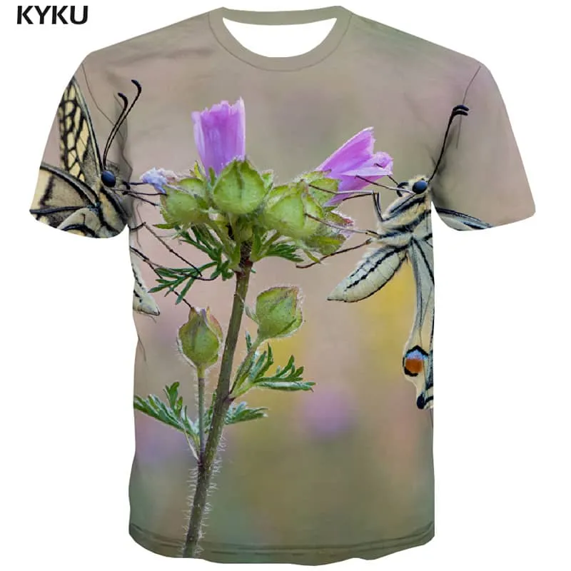 t shirt insect tee top plant beautiful art costume men Casual