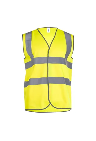 Uneek Hi Vis Safety Waistcoat vest-(Pack of 10 one size/colour))  801