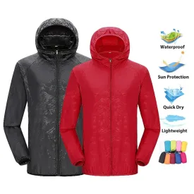 Unisex Waterproof Quick Dry Camping Windbreaker Hiking Jacket