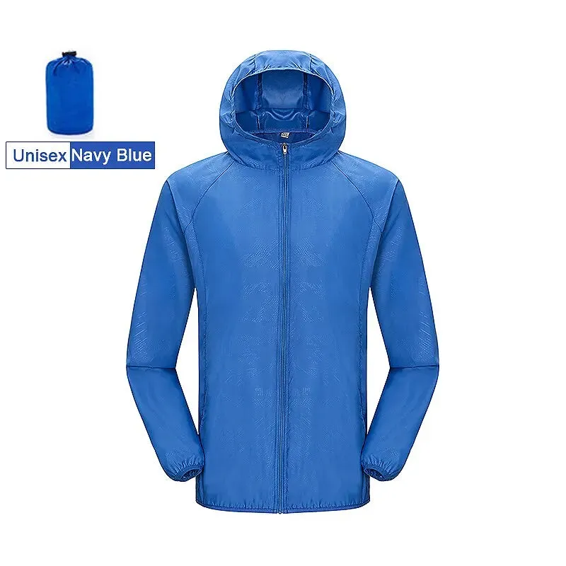 Unisex Waterproof Quick Dry Camping Windbreaker Hiking Jacket