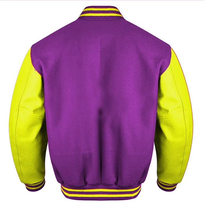 Varsity Jacket - Purple Yellow