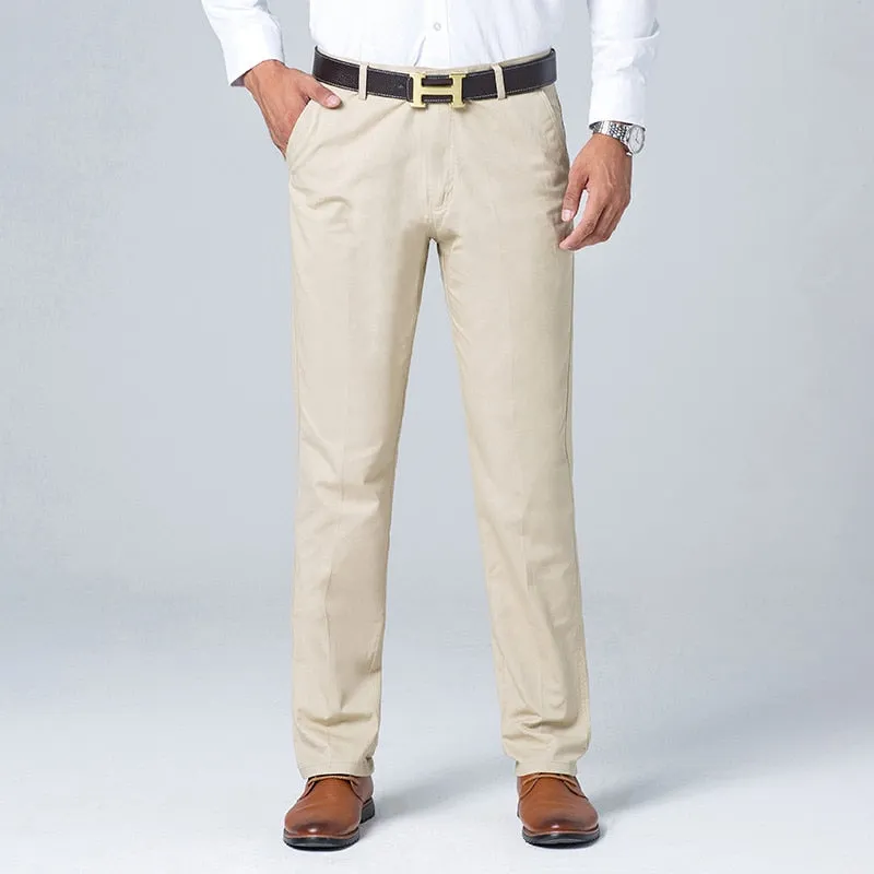 West Louis™ Business Casual Straight Cotton Trousers