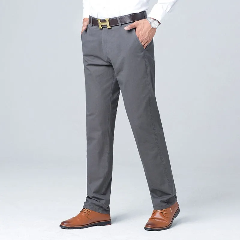 West Louis™ Business Casual Straight Cotton Trousers