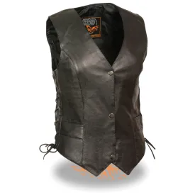 Women’s Black Classic Side Lace Vest