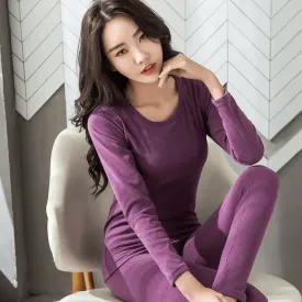 Women's Long Sleeve Winter Sleepwear Set - CS112